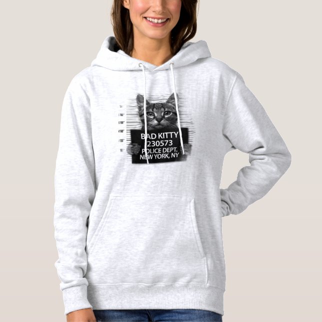 Bad Kattunge polis Arrest Photo Funny T Shirt (Framsida)