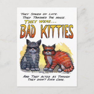 Bad Kattunge Vykort