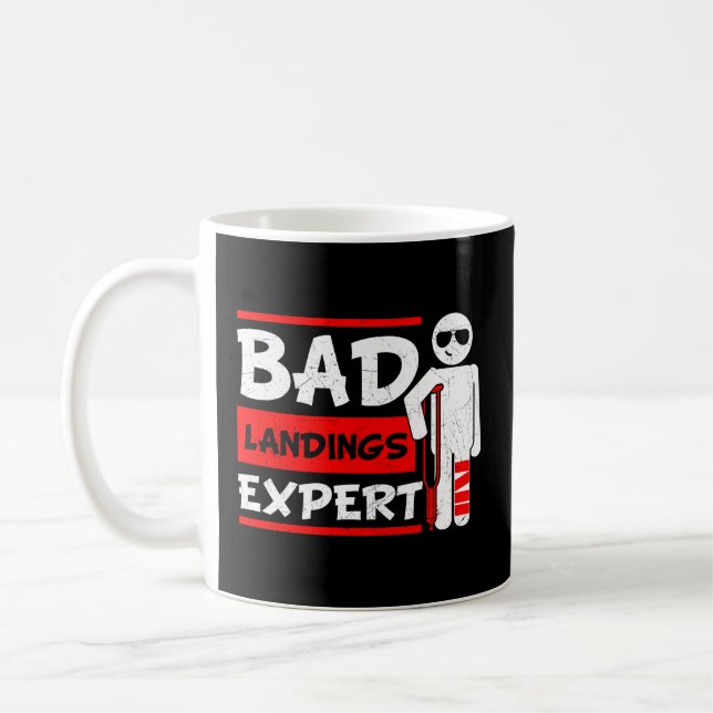 Bad Landings Expert Broken Leg Bones Foot Injury R Kaffemugg (Vänster)