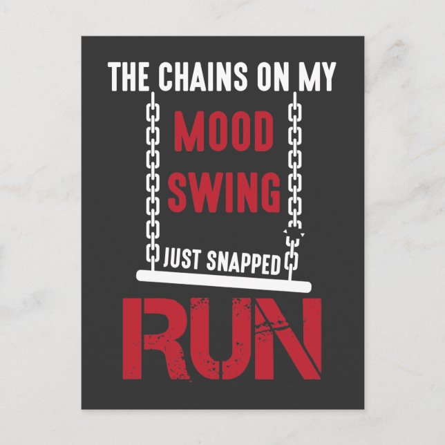 Bad Mood Funny Sarkastic Moody Humor Vykort (Framsida)