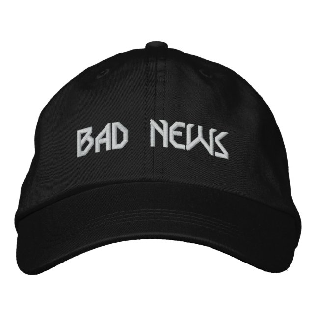 BAD NEWS logotyp hat Broderad Keps (Framsida)