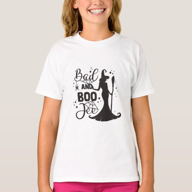 Bad och Boo Jee Halloween T Shirt (Framsida)