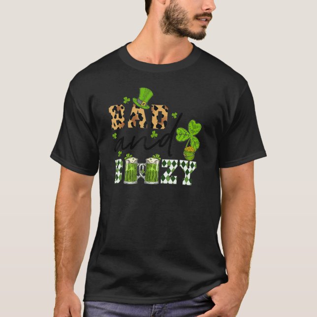 Bad och Boozy St patrick's day Leopard Mönster Dri T Shirt (Framsida)