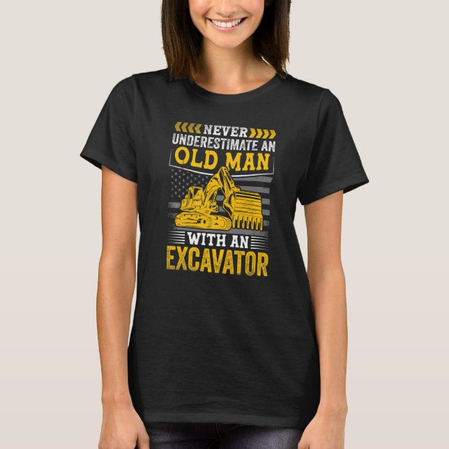 Bad Old Man  Construction Workers & Construction S T Shirt (Framsida)