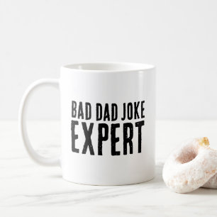 Bad Pappa Joke Expert BOLD TYPOGRAPHY Kaffemugg