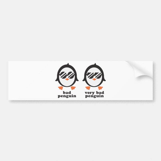 bad penguin - Pinguin Bildekal (Framsidan)