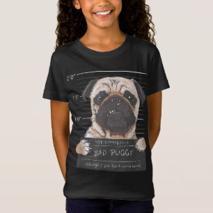 Bad Puggy Charge Du vill inte veta Hund Pappa Pug T Shirt