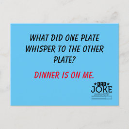 Bad Pun Pappa Joke Designad Vykort