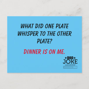 Bad Pun Pappa Joke Designad Vykort