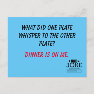 Bad Pun Pappa Joke Designad Vykort