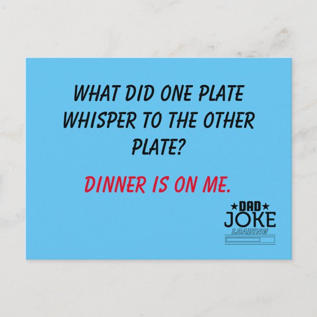 Bad Pun Pappa Joke Designad Vykort (Framsida)