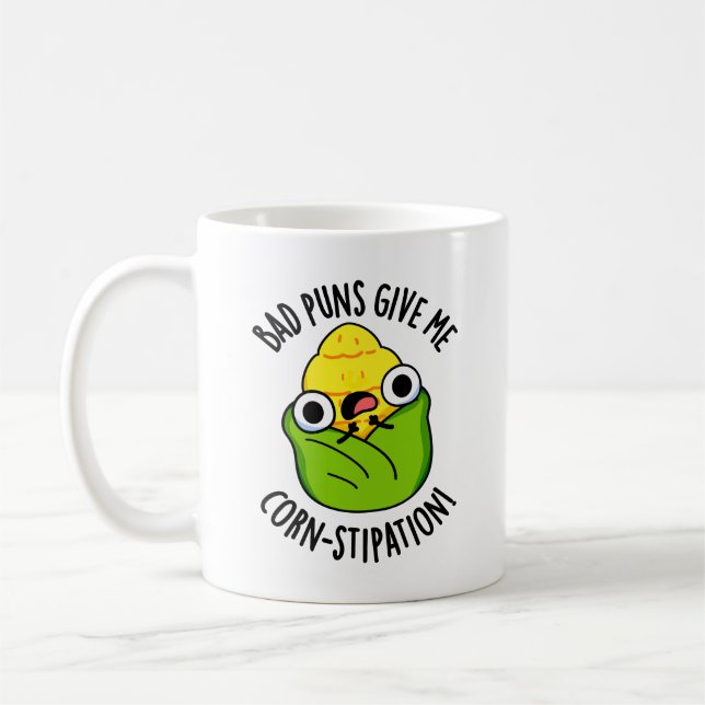 Bad Puns Ge Me Maj stipation Funny Maj Pun Kaffemugg (Vänster)