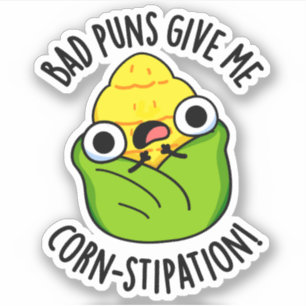 Bad Puns Ge Me Maj stipation Funny Maj Pun Klistermärken
