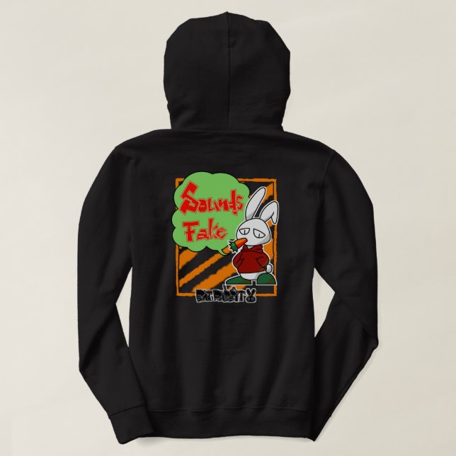 BAD RABBIT SERIES – Deadpan Bunny Attitude Tees Hoodie (Design baksida)