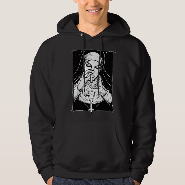 bad religion naughty nuns  2 hoodie (Framsida)