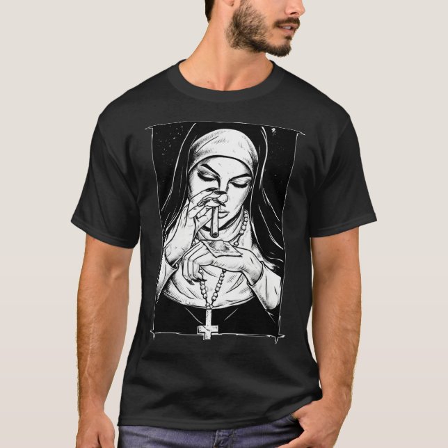 bad religion naughty nuns  2 t shirt (Framsida)