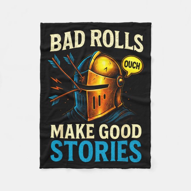Bad Rolls Make Good Stories - Rpg Gaming Fun  Fleecefilt (Framsidan)