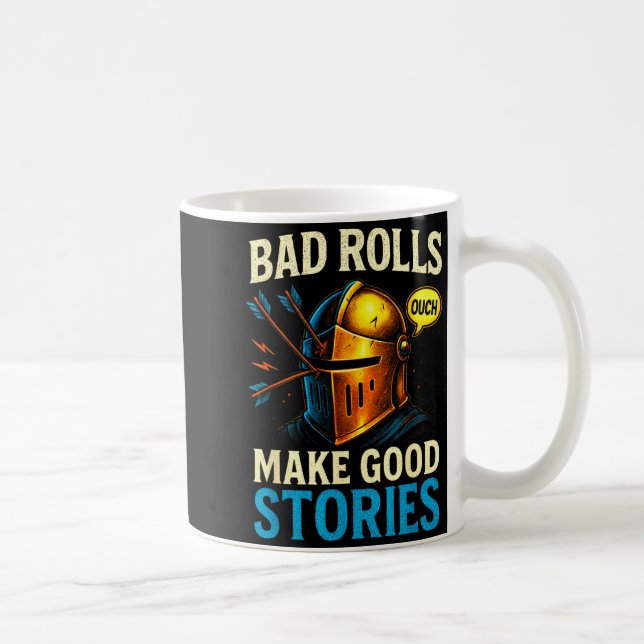 Bad Rolls Make Good Stories - Rpg Gaming Fun  Kaffemugg (Höger)