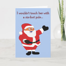 Bad Santa Covid 19 Joke Humor Classic Value Funny Helgkort