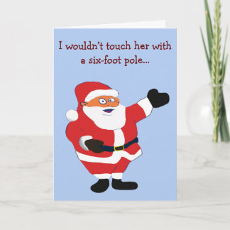 Bad Santa Covid 19 Joke Humor Classic Value Funny Helgkort