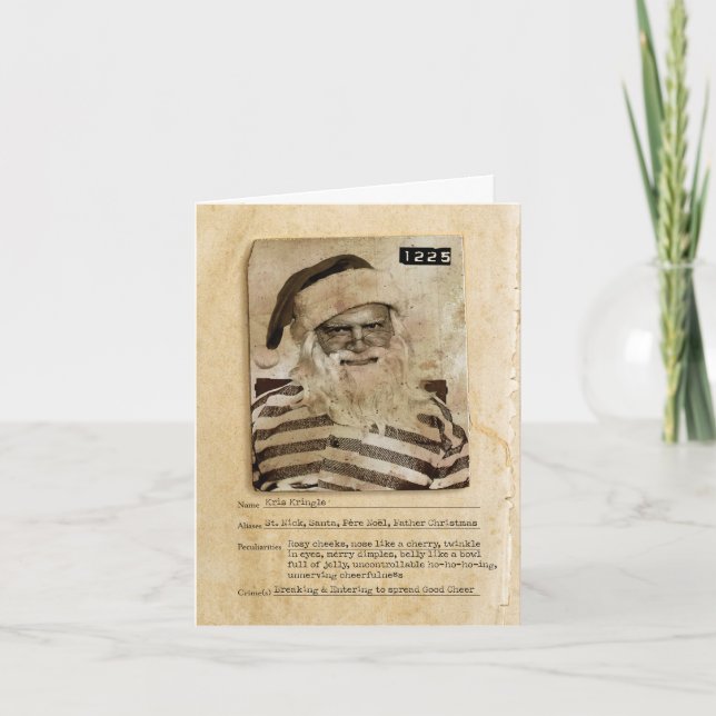 Bad Santa Joke Julhälsningar Kort (Framsida)