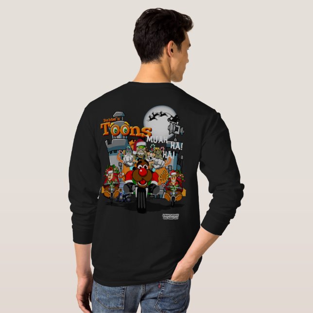 Bad Santa och hans Merry Elves T-Shirt (Hel baksida)