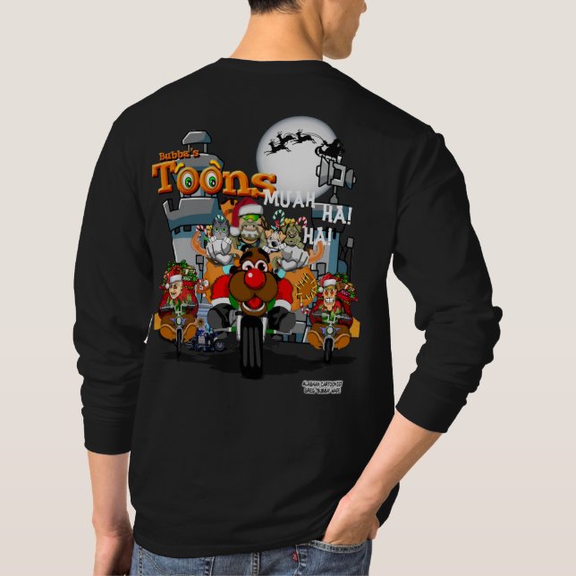 Bad Santa och hans Merry Elves T-Shirt (Baksida)