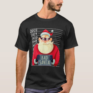 Bad Santa Shirt Wanted Jultomten Costume Funny C T