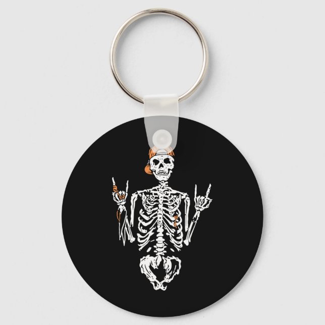 Bad Skeleton Hand Sten Summer Halloween Skull Wome Nyckelring (Framsida)