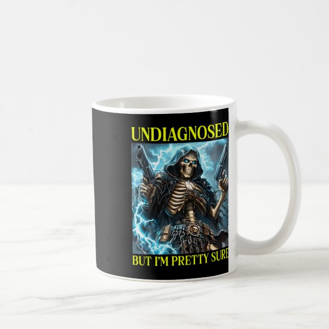 Bad Skeleton Odiagnostiserad autism Brainrot Kaffemugg (Höger)
