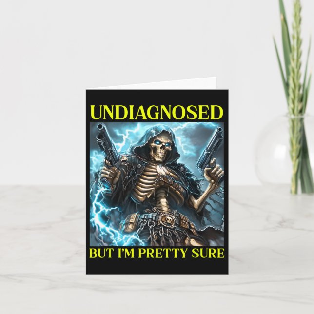 Bad Skeleton Odiagnostiserad autism Brainrot Kort (Framsida)