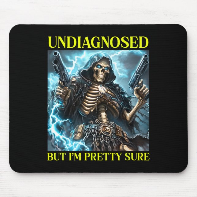 Bad Skeleton Odiagnostiserad autism Brainrot Musmatta (Framsidan)