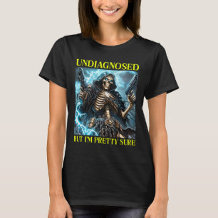 Bad Skeleton Odiagnostiserad autism Brainrot T Shirt