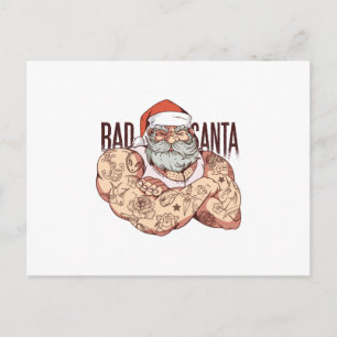 Bad Tattoo Santa Vykort