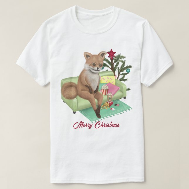 Bad Taxidermy Fox jul T-Shirt (Design framsida)