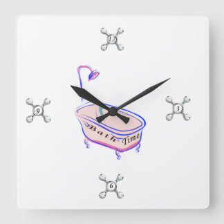 Bad Time Fyrkantig Klocka