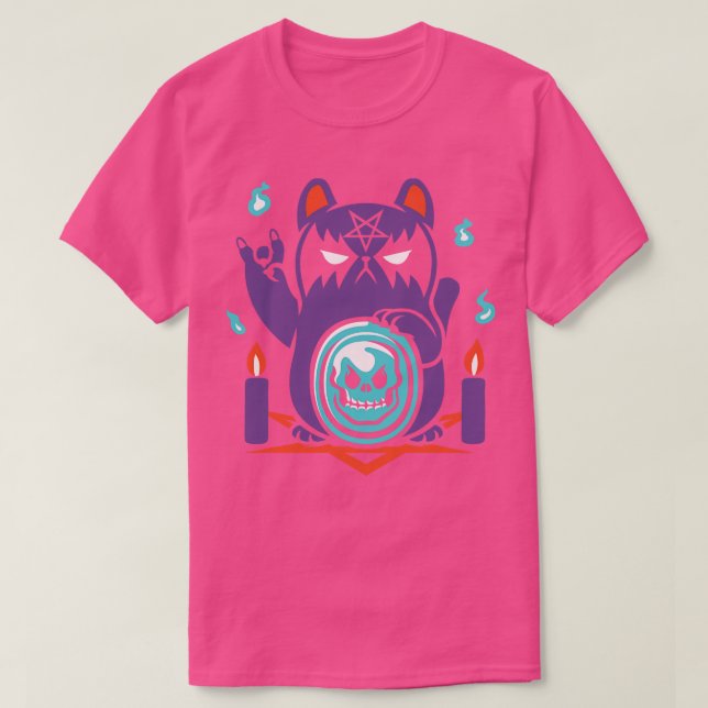 Bad Tur Satanic Cat Manekineko av Tobe Fonseca T Shirt (Design framsida)