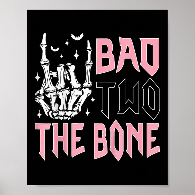 Bad Two The Bone Party Decorations 2 Years Old Bir Poster (Framsidan)