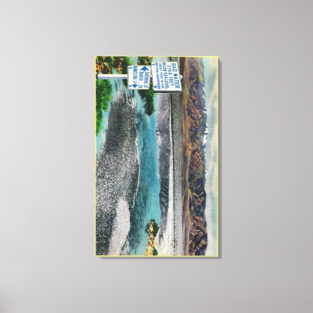 Bad Vatten vid Dödsdalen Nationalmonument Canvastryck (Framsida)