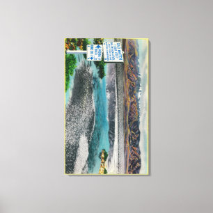 Bad Vatten vid Dödsdalen Nationalmonument Canvastryck