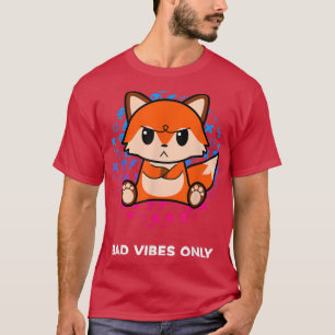 Bad Vibes Only Grumpy Tittar Nerd Gothic Fo T Shirt