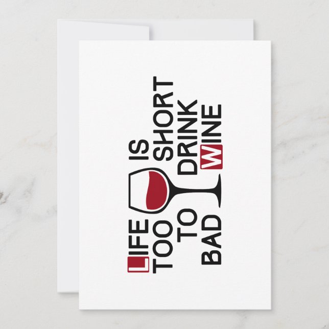 Bad wine inbjudningar (Framsida)