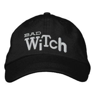 BAD WITCH Eclectic Stil Halloween Embroidery Hat Broderad Keps