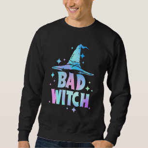 Bad Witch Halloween fest Lång Ärmad Tröja