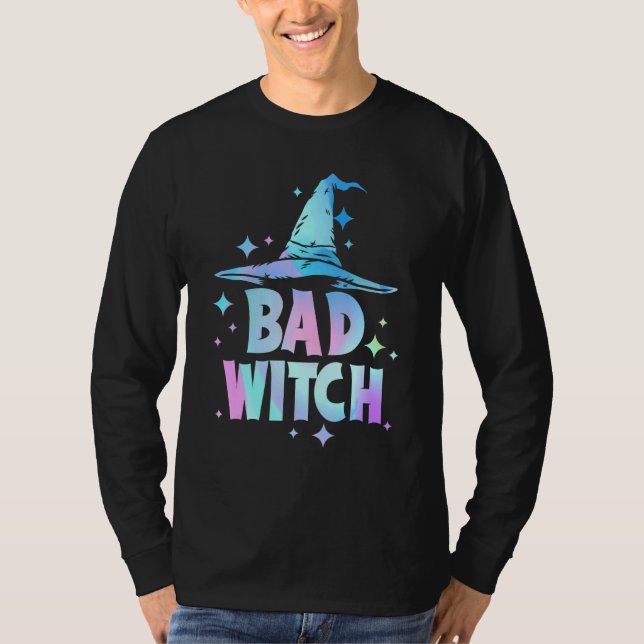 Bad Witch Halloween fest T Shirt (Framsida)