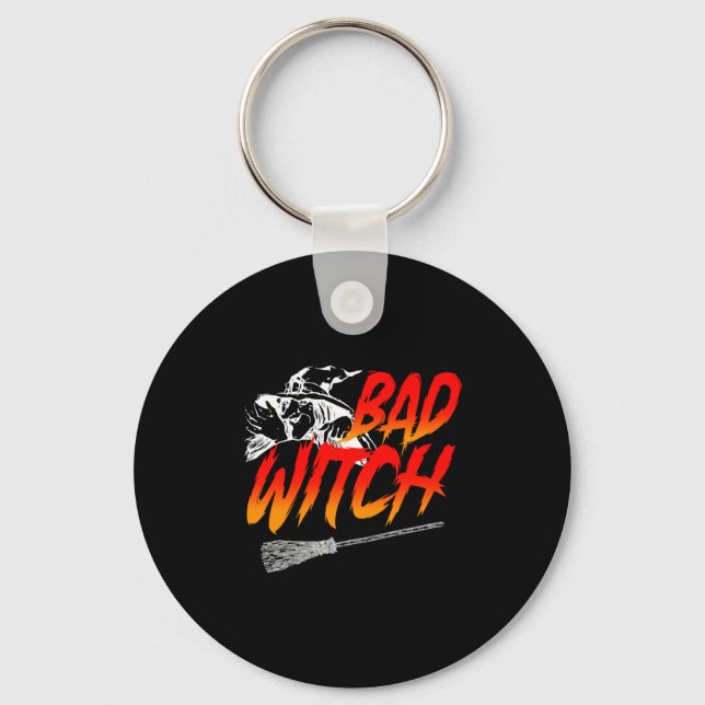 Bad Witch Halloween Nyckelring (Framsida)