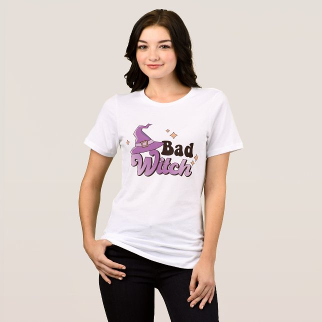 Bad Witch Halloween T Shirt (Framsida Full)