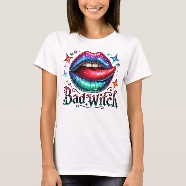Bad Witch Sexy Mouth T Shirt (Framsida)