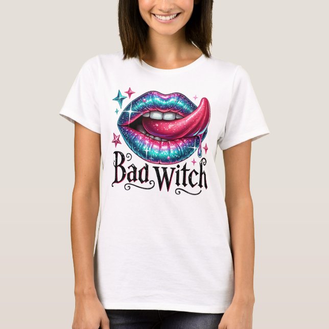 Bad Witch Sexy Mouth T Shirt (Framsida)