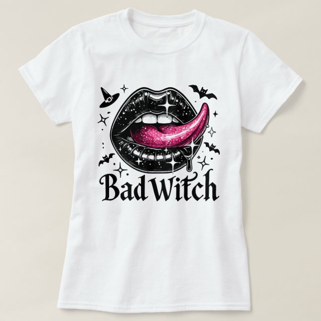 Bad Witch Sexy Mouth T Shirt (Design framsida)